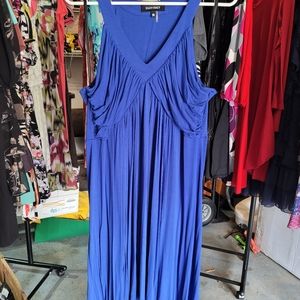 Ellen Tracy knit SUNDRESS royal blue sz 14